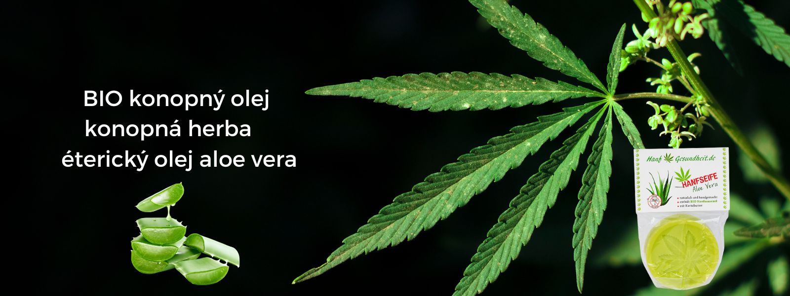 konopné mýdlo s aloe vera
